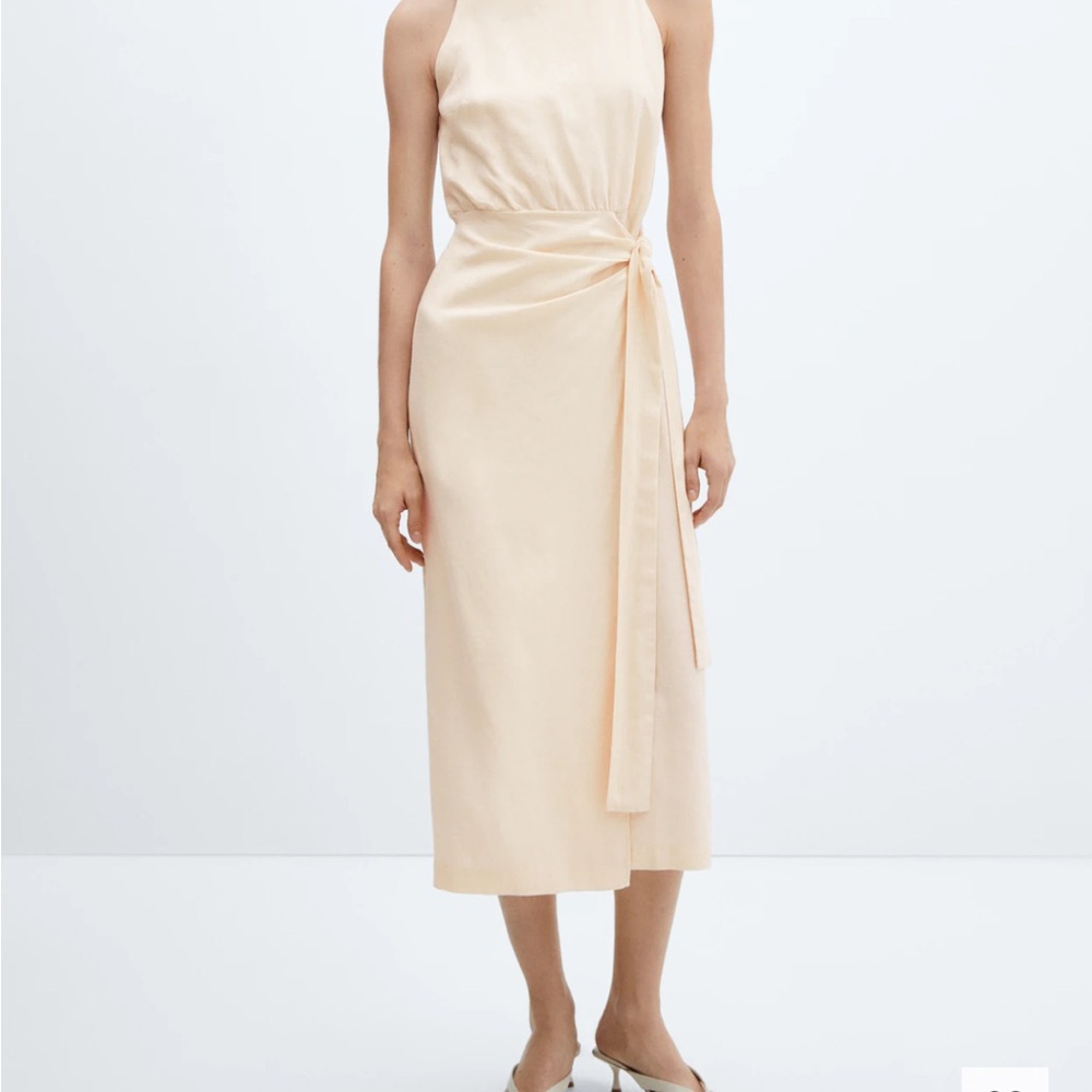 Elegant Cream Midi Dress